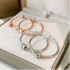 Bvlgari B.Zero1 fülbevaló fehérarany/rozéarany gyémántokkal AAA