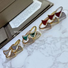 Bvlgari Divas Dream gyűrű kővel és pave gyémántokkal rozéarany