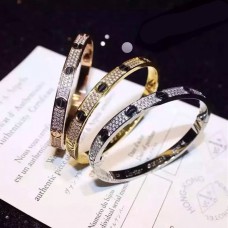 Cartier Love karkötő gyémántokkal kirakott fekete kerámiával