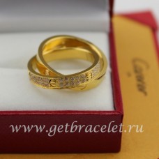 Cartier LOVE gyűrű sárgaarany gyémántokkal