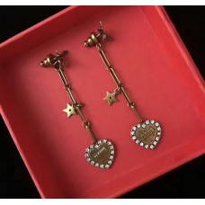 Dior LAmour Avenir fehér kristályos szív medál sárgaréz méhecske hosszú csepp fülbevaló Kanada