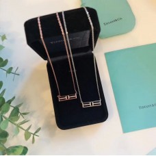 Tiffany T két nyitott vízszintes rúd medál női gyémánt nyaklánc rozéarany/sárgaarany/ezüst