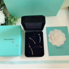 Tiffany T 925 ezüst drótrúd medál női T motívumos fülbevaló rozéarany/ezüst Valentin-napi ajándék