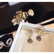 Dior CD alakú motívumos fehér kristályos sterling ezüst fülbevaló árlista