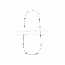 BVLGARI BVLGARI Sautoir Rózsaszínaranyban Gyöngyház Karneol Malachit Lápisz