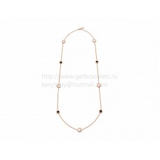 BVLGARI BVLGARI Sautoir Rózsaszínaranyban gyöngyházzal és ónixszal