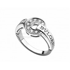 BVLGARI BVLGARI fehérarany gyűrű pave gyémántokkal