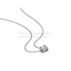 Bvlgari B.zero1 fehérarany nyaklánc pave gyémántokkal