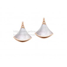 Bvlgari DIVAS Dream rozéarany fülbevaló gyöngyházzal és pave gyémántokkal