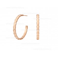 Bvlgari Medium Serpenti Viper 18 karátos rozéarany fülbevaló
