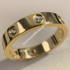 Cartier Love Ring 18 karátos sárgaarany gyűrű 8 gyémánttal