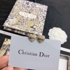 Christian Dior szív alakú J??Adior sárgarézzel kirakott gyémántokkal kirakott fülbevaló női ékszer