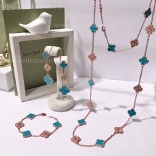  Van Cleef Arpels Alhambra gyémántokkal és agát szettel