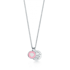 Tiffany dupla kerek medál nyaklánc Valentin-napi ajándékhoz