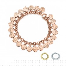 Tiffany Többszörös Szívű Címke Karkötő Sterling Ezüst Lady