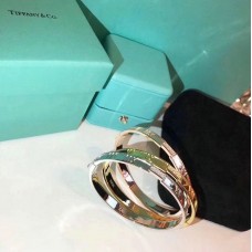 Tiffany Atlas női zárt csuklós ezüst rózsaszín/sárga arany kristályos karperec