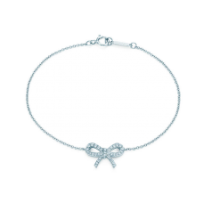 Tiffany masni rózsaarany ezüst karkötő gyémánt medál ékszer