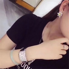 Tiffany virág alakú fülbevaló sárga-fehér kristályokkal, női ékszerek