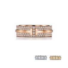 Tiffany T két gyémánttal díszített ezüst gyűrű