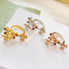 Van Cleef Arpels Frivole az ujjak között gyűrű sárgaarany/fehérarany/rozéarany gyémánttal