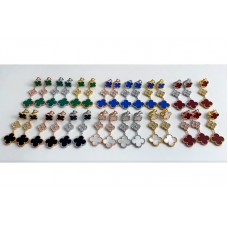 Van Cleef Arpels Magic Alhambra fülbevalók 3 motívummal és gyémántokkal