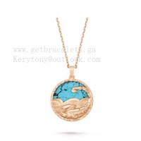 Van Cleef Arpels Zodiaque hosszú nyaklánc Scorpii rozéarany türkiz