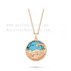 Van Cleef Arpels Zodiaque hosszú nyaklánc Scorpii rozéarany türkiz