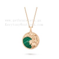 Van Cleef Arpels Zodiaque hosszú nyaklánc Virginis Rose Gold Malachite